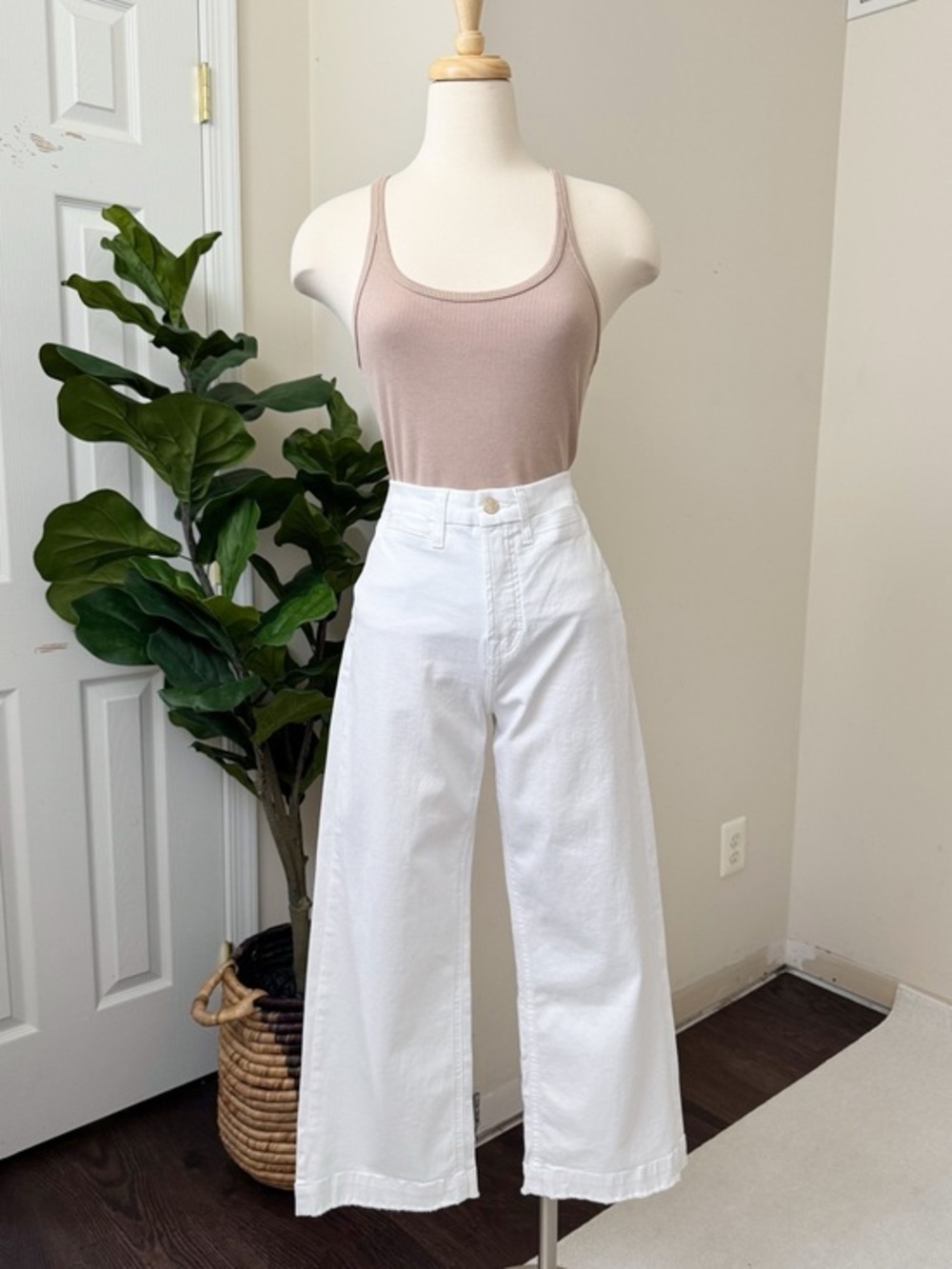 Jen7 white Wide Leg Women's Jeans